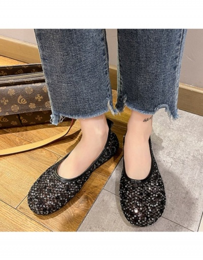 Replica Fashion Sequins Flats For Women #798210 $14.56 USD for Wholesale