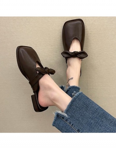 Replica Korean Stylish Bow Flat Mules For Women #798212 $19.50 USD for Wholesale