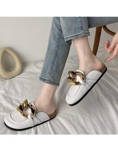 Replica New Stylish Low Heel Mules Flats For Women #798214 $21.84 USD for Wholesale