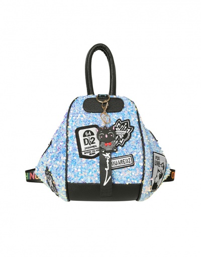 Casual Paster Decor Sequined Women Backpack  #798215 $28.15 USD, Wholesale Fashion Backpacks