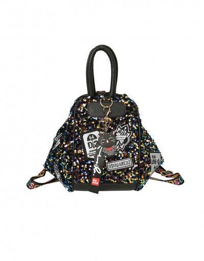 Replica Casual Paster Decor Sequined Women Backpack  #798215 $28.15 USD for Wholesale