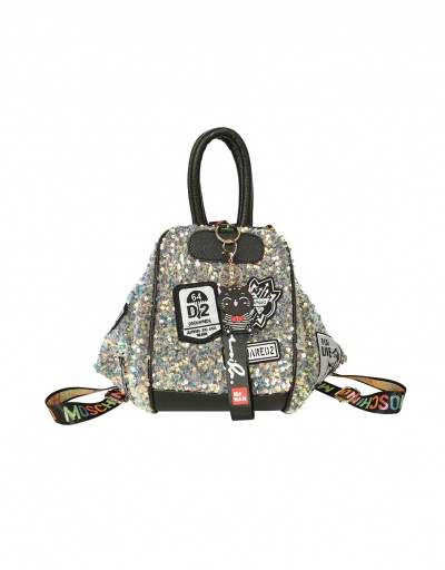 Replica Casual Paster Decor Sequined Women Backpack  #798215 $28.15 USD for Wholesale