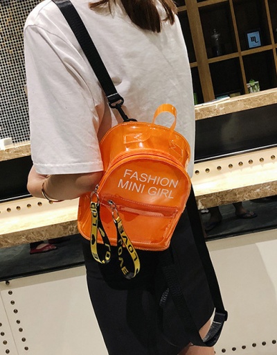 Replica Chic Transparent Letter Print Mini Backpack #798216 $13.53 USD for Wholesale