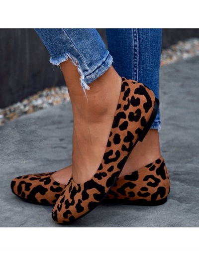  Fashion Round Toe Leopard Print Women's Shoes #798220 $30.94 USD, Wholesale Fashion Flats