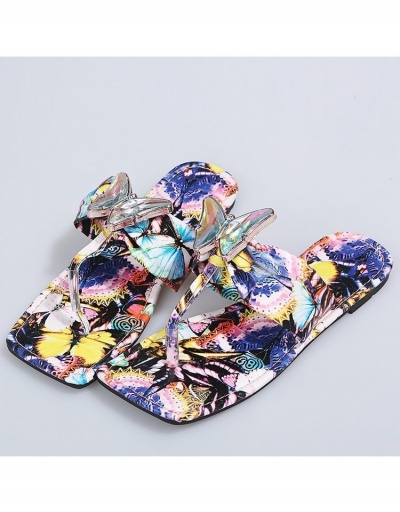 Replica  Summer Butterfly Pattern Printing Flip-Flop Slippers #798224 $20.61 USD for Wholesale