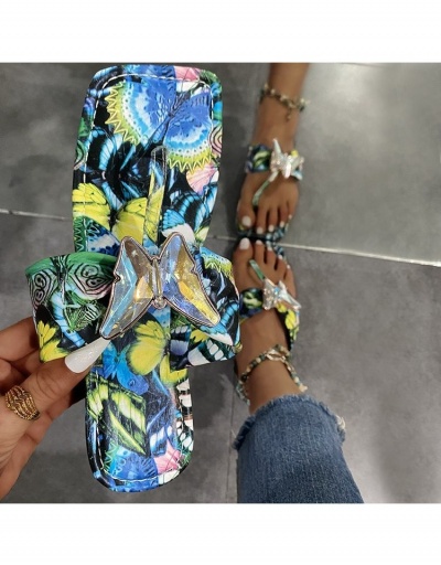 Replica  Summer Butterfly Pattern Printing Flip-Flop Slippers #798224 $20.61 USD for Wholesale