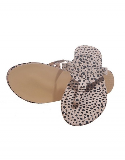 Replica  Summer Leopard Print Comfortable Flat Slippers #798227 $15.15 USD for Wholesale