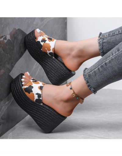 Replica  Summer Casual PU Wedge External Heeled Slippers #798259 $21.17 USD for Wholesale