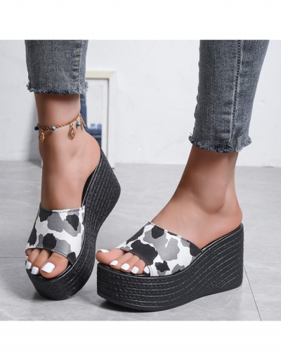 Replica  Summer Casual PU Wedge External Heeled Slippers #798259 $21.17 USD for Wholesale