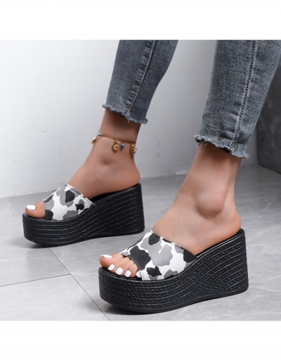 Replica  Summer Casual PU Wedge External Heeled Slippers #798259 $21.17 USD for Wholesale