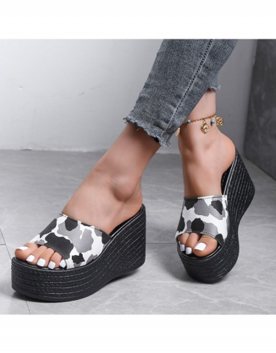 Replica  Summer Casual PU Wedge External Heeled Slippers #798259 $21.17 USD for Wholesale