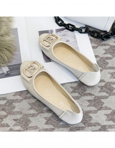 Replica  PU Round Toe Simple Patch Women Flats #798271 $18.74 USD for Wholesale