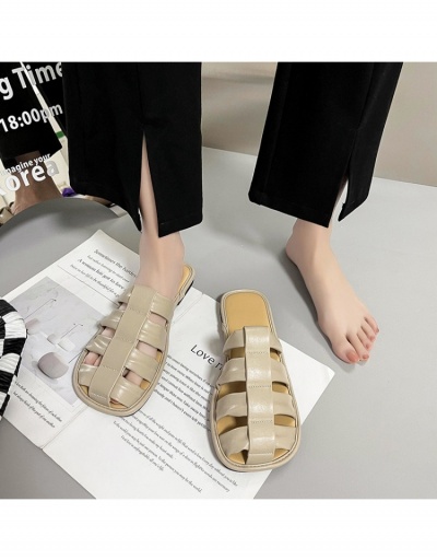 Replica  Hollowed Out Flat Summer Mules Shoes #798273 $21.06 USD for Wholesale