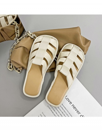 Replica  Hollowed Out Flat Summer Mules Shoes #798273 $21.06 USD for Wholesale