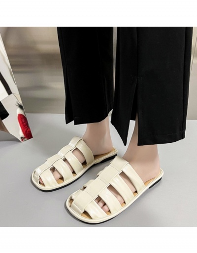 Replica  Hollowed Out Flat Summer Mules Shoes #798273 $21.06 USD for Wholesale