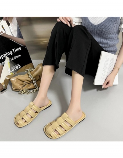 Replica  Hollowed Out Flat Summer Mules Shoes #798273 $21.06 USD for Wholesale