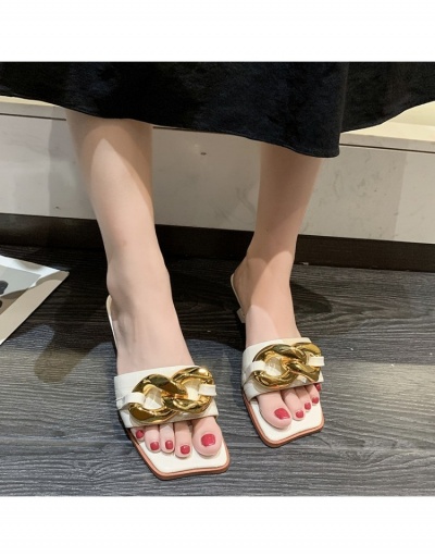 Replica  Fashion Chain PU Slippers For Women #798275 $21.42 USD for Wholesale