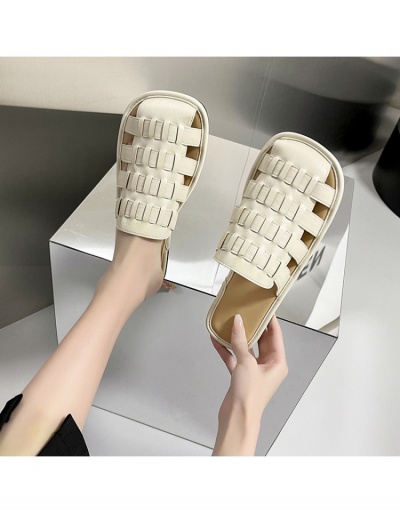  Leisure Time Hollowed Out Korean Style Mules Shoes #798276 $21.84 USD, Wholesale Fashion Flats