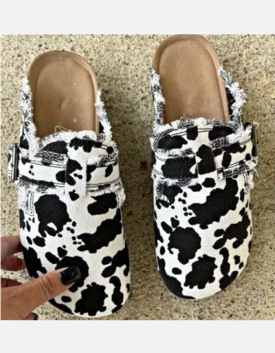 Replica  Leisure Closed Toe Printed Slip On Mules #798284 $20.14 USD for Wholesale