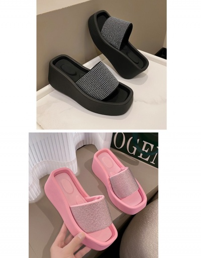 Replica Korean Version Women's Wedge-Heel Beach Slippers #798289 $26.71 USD for Wholesale