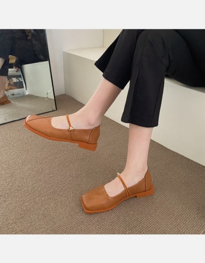 Latest Soft Solid Low Heel Square Toe Flat Sandals #798290 $22.52 USD, Wholesale Fashion Flats