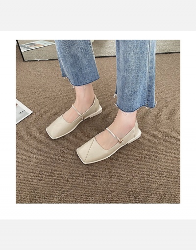 Replica Latest Soft Solid Low Heel Square Toe Flat Sandals #798290 $22.52 USD for Wholesale