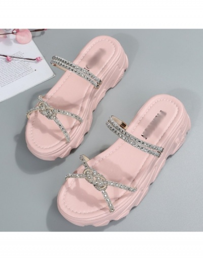 Replica  Women's Fashion Rhinestone Platform Slippers #798292 $26.49 USD for Wholesale