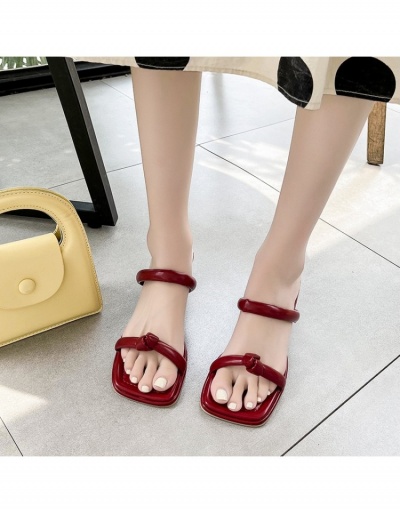 Replica  French PU Pure Color Women's Heels Slippers #798294 $24.57 USD for Wholesale