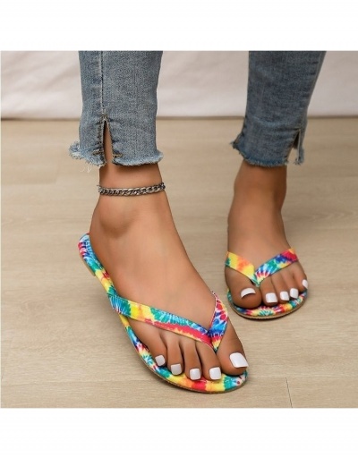  Summer New Tie Dye Flip-Flop #798296 $17.19 USD, Wholesale Fashion Slippers