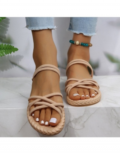 Women Casual Beach Vacation Flat Sippers #798302 $17.55 USD, Wholesale Fashion Slippers