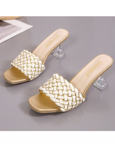 Replica  Women's Casual Crystal High Heel Slippers #798322 $21.06 USD for Wholesale