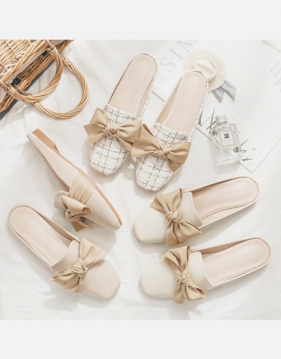 Bowknot Closed Toe Cute Flats For Women #798325 $10.69 USD, Wholesale Fashion Flats