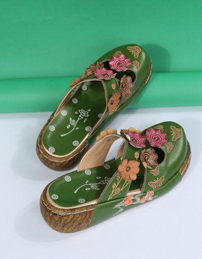 Replica Fashion Flower Butterfly Pattern Contrast Color Women's Slippers #798330 $33.25 USD for Wholesale