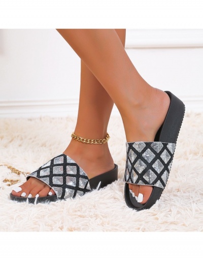 Replica Outdoor Summer Women Sequined Slide Slippers #798336 $20.83 USD for Wholesale