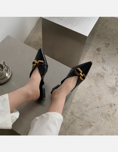 Replica Sexy Pointed Patchwork Design Mules Shoes #798337 $41.11 USD for Wholesale