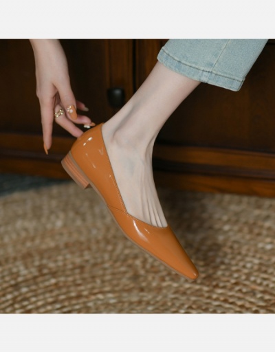 Replica French Style Patent Leather Pointed Ladies Flats #798340 $27.51 USD for Wholesale