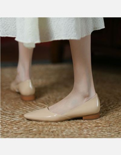 Replica French Style Patent Leather Pointed Ladies Flats #798340 $27.51 USD for Wholesale