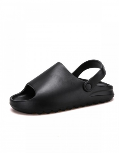 Replica Fashion Stylish Outdoor Black EVA Summer Slippers For Women #798349 $26.49 USD for Wholesale