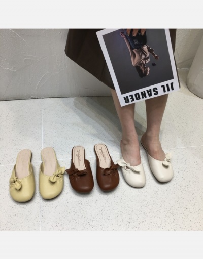 Replica Korean Style Round Toe Bow Mules Shoes #798350 $40.63 USD for Wholesale