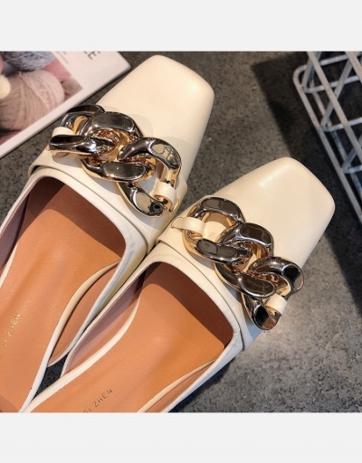 Replica Streetwear Fashion Chain Slip On Flat Slipper Mules #798354 $21.06 USD for Wholesale