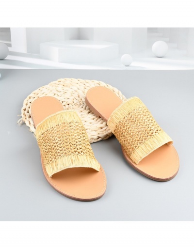 Summer Weave Fashion Flat Slippers #798359 $18.40 USD, Wholesale Fashion Slippers