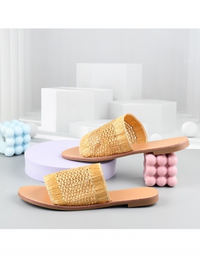 Replica Summer Weave Fashion Flat Slippers #798359 $18.40 USD for Wholesale