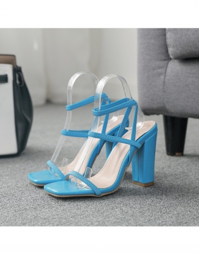 Replica Easy Matching Ladies Square Toe Chunky Heeled Sandals  #798360 $37.18 USD for Wholesale