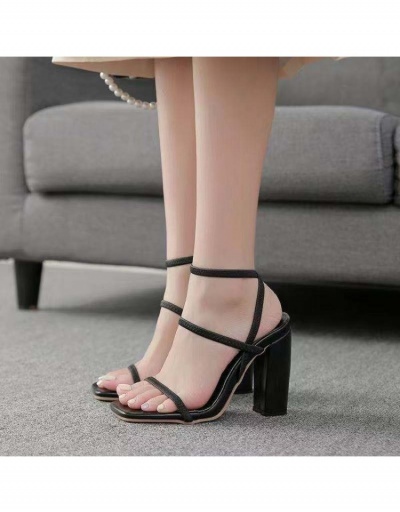 Replica Easy Matching Ladies Square Toe Chunky Heeled Sandals  #798360 $37.18 USD for Wholesale