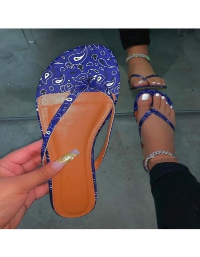 Replica Beach  Paisley Printed Flip Flops For Women #798368 $14.66 USD for Wholesale