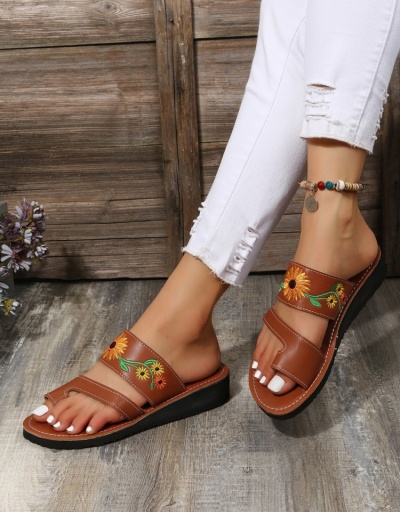  Summer Ethnic Style Embroidery Slippers #798376 $17.55 USD, Wholesale Fashion Slippers