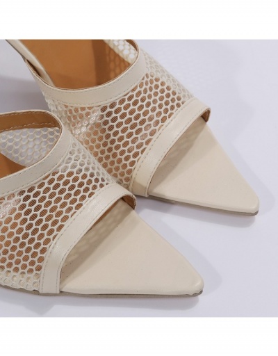 Replica  Summer New Pointed Hollowed-out Slip On Heels #798381 $20.60 USD for Wholesale