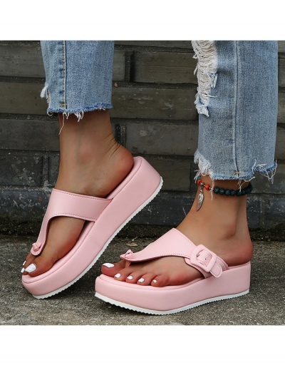 Replica Summer Fashion Solid Color Pu Women's Slippers #798389 $15.21 USD for Wholesale