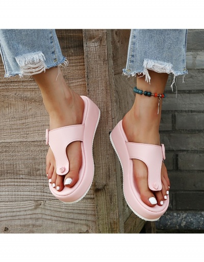 Replica Summer Fashion Solid Color Pu Women's Slippers #798389 $15.21 USD for Wholesale