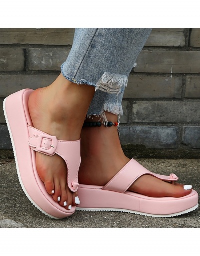 Replica Summer Fashion Solid Color Pu Women's Slippers #798389 $15.21 USD for Wholesale